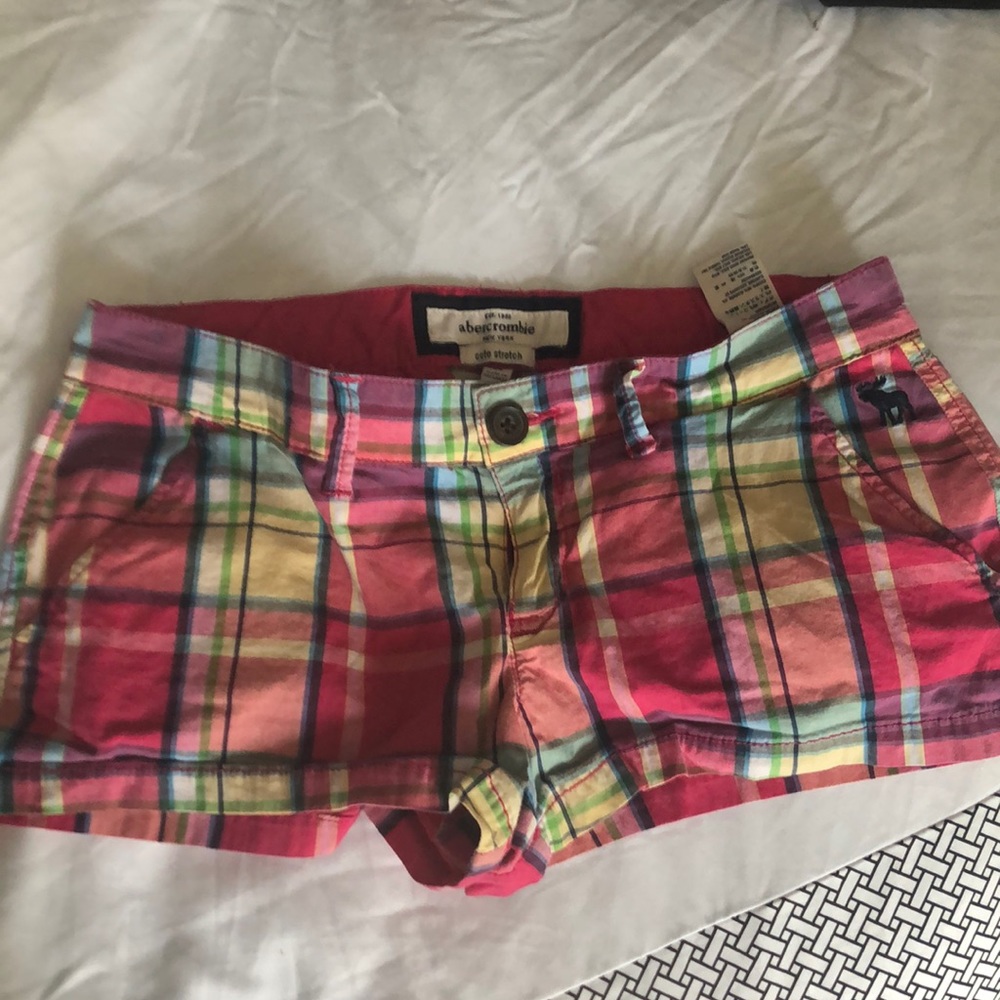 Abercrombie girls 14 plaid cotton shorts